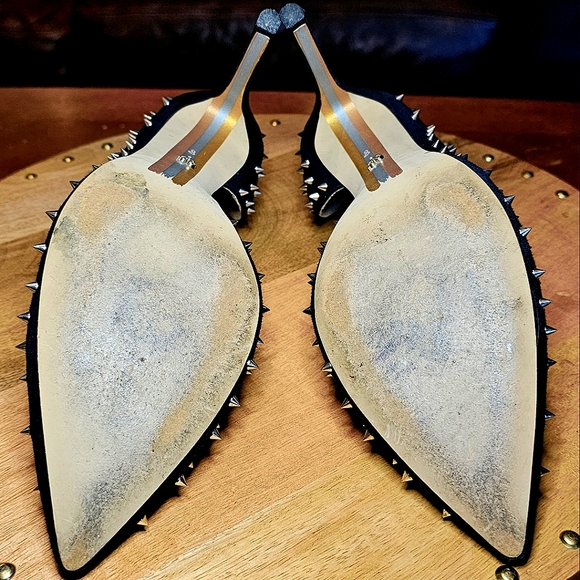 EUC!!! | Sam Edelman | Black | Suede | Gold | Spike | Hazel | Pumps | Size 8 - Picture 3 of 8